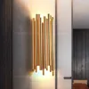 Wandlampe moderne Gold LED Wohnzimmer El dekorativer Industrie -Aluminiumrohr -Bett