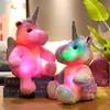 Toys luminosi luminosi luminosi giocattoli di unicorno illuminati a led colorato rozzo per bambini ripieno per bambini per bambini 240419