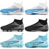 Men's Women's High Top Soccer Boots AG TF Football Cleats Youth Children's Outdoor Indoor Training Shoes