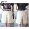 Jielur Shorts AllMatch 4 Solid Color Sashes Casual Women Aline High midja Slim Short Femme Chic SXXL Ladies Bottom 240407