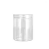 Storage Bottles 89Dia.600ml Skincare Pots Empty Plastic PET Cosmetic Jars Brown Aluminum Black White Lid Refillable Bottle Makeup Continers