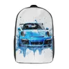 Rugzak klassieke sportwagen hyper artistieke inkt tekenen trekking rugzakken jongenskwaliteit grote middelbare school tassen streetwear rucksack