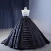 Partykleider wunderschöne trägerlose Stufe Falten Abendkleid Mode formelle bodenlange Ballkleider eleganter Sweep -Zug Abschlussball Abschlussball