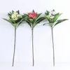 Sztuczny kwiat frangipani z długimi łodygami realski prawdziwy dotyk Plumeria for Home Party Wedding Bouquet Decor 240407