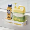 Kitchen Storage Detachable Removable Drain Pan Holder With Water Catcher Tray Self-adhesive Sink Basket Organizer Accessories