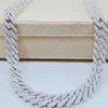 VVS VVS Moisanite Diamond Cuban Link Chain 925 STERLING MENS MENS CUBAN LINK CHANE BRACELET