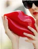 Sacs Nouveau dîner sac en acrylique sac décontracté lèvres charmantes enveloppées bouche du sac portant une chaîne de femmes 40