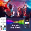 Control WS2811 WS2812B LED Controller Tuya Wifi IR Remote Built In Mic for Addressable Led strip Light Smart Life App for Alexa Google