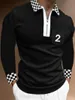 Mens Long Sleeved Polo Shirt Tryckt Personlig försäljning av hög kvalitet 240420