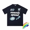 BROKEN PLANET Puff Print COSMIC SPEED T Shirt Men Women Blue Apricot Casual Top Tees T-shirt Tops 240420