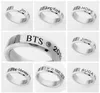 Moda kpop bts jung kook ring shinee onew taemosin minho key jong hyun kpop titânio aço jóias de anel de dedo suga jhope v jong 2552749