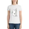 Polos femininos Boba Bear adora muito!T-shirt algodão T Camisetas mulheres