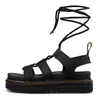 Designer Slipper Woman Doc Marteens Wedge Sandal Men Slide Rubber Sole Gladiator Mule Slide Roman Sandals Summer Pool Sandale Beach Leather Platform Shoes Storlek 35-44