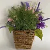 Decorative Flowers Indoor Outdoor Flower Basket Fake Artificial For Front Door Wedding Home Decor Farmhouse