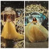 Applications en dentelle chérie Aline Quinceanera Robes en tulle vestidos jaune de soirée personnalisé junior 16 ans robes de fête de bal 3333815