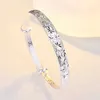 Kedja original romantisk gipsophila stjärna bangles silverfärg för kvinnor armband modeparty bröllopstillbehör smycken y240420