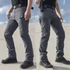 City Military Tactical Pants Men Combat Cargo Byxor Multi-Pocket Waterproof Pant Casual Training Overaller Kläder Vandring 240412