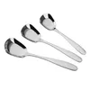 Spoons 304 Stainless Steel Tableware Square Flat Bottom Creative Chinese Spoon Home Restaurant