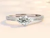 1ct brillante moissanite diamond anello sterling argento 925 donne039 anello regolabile ad anello di fidanzamento nuziale anello anelli J7049647