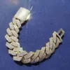 Hoge kwaliteit 16 mm ijs uit Miami Cuban Link armbanden 925 VVS Moissanite met briljante schittering