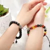 Chain Magnet Couple Bracelets for Woman Men Romantic Heart Matching Lovers Natural Stone Beads Yoga Bracelet Valentine Gift Jewelry Y240420