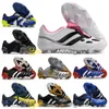 Presentpåse mens hög fotled fotboll stövlar pulserar fg firma mark cleats beckhams accelerators Precision Manias Soccer Shoes Top Outdoor Trainers Botas de Futbol