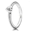 Cluster anneaux 925 Ring Rose Rose Rouant Radiant Coeur Solitaire Email avec cristal pour femmes bijoux Gift