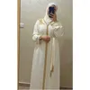 Этническая одежда Белая кафтана Фараша Абая платье от модного тренда Дубая Марокко