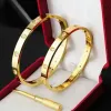 Designer Bracelete de parafuso Jóias de luxo de luxo encantador feminino titânio aço 18k Braça de ouro Jóias para mulheres entrega gratuita de Natal Mãe presente