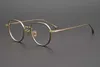 Designer occhiali da sole in tela poligonale artistica e senza tempo GMS-846 Titanium Frame da uomo Business Anti Blue Light Myopia Glasses Womens