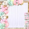 Party Decoration White Bakgrund Silk Material Gardin Baby Shower Wedding Backdrop Drape El Banket Aktiviteter