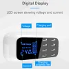 Pluggar 4 8 Port Smart Chip USB Charger Dock Station LED Display Mobiltelefon Tablett Laddning Desktop Power Adapter Socket Strip 2.1A