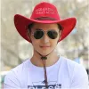 Trump Red Hat Make American Great Again Again Uomini e donne in stile etnico Cappelli da cavalieri retrò 0422