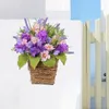 Decorative Flowers Indoor Outdoor Flower Basket Fake Artificial For Front Door Wedding Home Decor Farmhouse