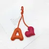 Keychains Shining U Lettre en cuir Heart Key Chain Sac Sac pour femmes Gift d'accessoires de mode