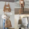 Beach Bags Ladies Woven Handheld Grass Bag Summer Vacation French Women's Forest Series Hollow Mesh