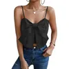 Kvinnors tankar Camis Xingqing Big Bow Top Women Summer Clothes Solid Color Spaghetti Strap Slveless Camisole 2000s Eesthetic Clothing Strtwear Y240420