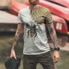 T-shirts pour hommes Retro Men T-shirt Y2K T-shirts vintage Vêtements d'été B 3D Print Mens Tshirts Strt Sports Casual Sports Tops Tops Unisexe Y240420