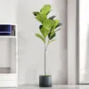 Decorative Flowers 105/113cm Artificial Ficus Tree Branches Large Banyan Leaves Fake Rubber Plants Plastic Tall Plant For Home Garden