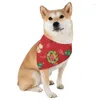 Dog Apparel Saliva Towel Pet Supplies Decoration Christmas Pattern Scarf Neckerchief Cotton Bibs