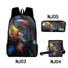 Plecak harajuku streszczenie wzory 3D Drukuj 3pcs/Ustaw źrenicy szkolne torby szkolne laptopa plecak nachylony torba na ramię ołówek
