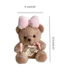 Keychains Bowknot Bear Keychain e elegante acessório pendente de chaveiro para meninas nm