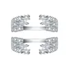 Lyxsmycken Solitaire 3CT VVS Moissatine Diamond Oval Halo Rings uppsättning för kvinnor Real 925 Sterling Silver for Women Engagement