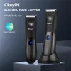 Ckeyin Professional Trignir Trimmer Electric Clipper con culo a LED Uomo Taglio di capelli Raffoni ricaricabile per tutto il corpo 240410