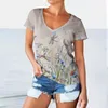 女性用Tシャツファッションバタフライドラゴンフライパターン3Dプリント女性TシャツY2Kトップ