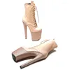 Dance Shoes Leecabe Shiny PU Upper 20CM/8inch Pole High Heel Exotic Glitter Platform