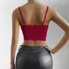 Tanks pour femmes Camis Vemina sexy vneck broderie en dentelle Hollow Out Spaghetti Slim Crop Topshr Halter Backless Camisole Vest Fishbone Corset Y240420