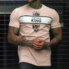 Men's T-Shirts Summer Fashion Mens 3D Crown K Printing Casual Short Slved T-shirt Vintage T-Shirt O-neck Mens Quick Drying T Strtwear Y240420