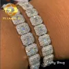 Baguette a caldo da 13 mm Baguette diamante moissanite Tennis Chain Silver 925 Laboratorio da tennis coltivata