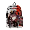 Sacs Genshin Impact Xiao 3d Primaire et collégien Sac à dos Sac à dos Sac à école oxford Sac adolescent Boys Girls Oploper Sac